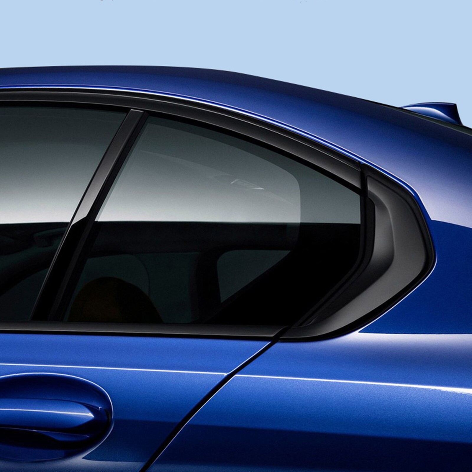 Titanium Black Stainless Steel Window Decor Strip For BMW 3 Series G20 2019-2023