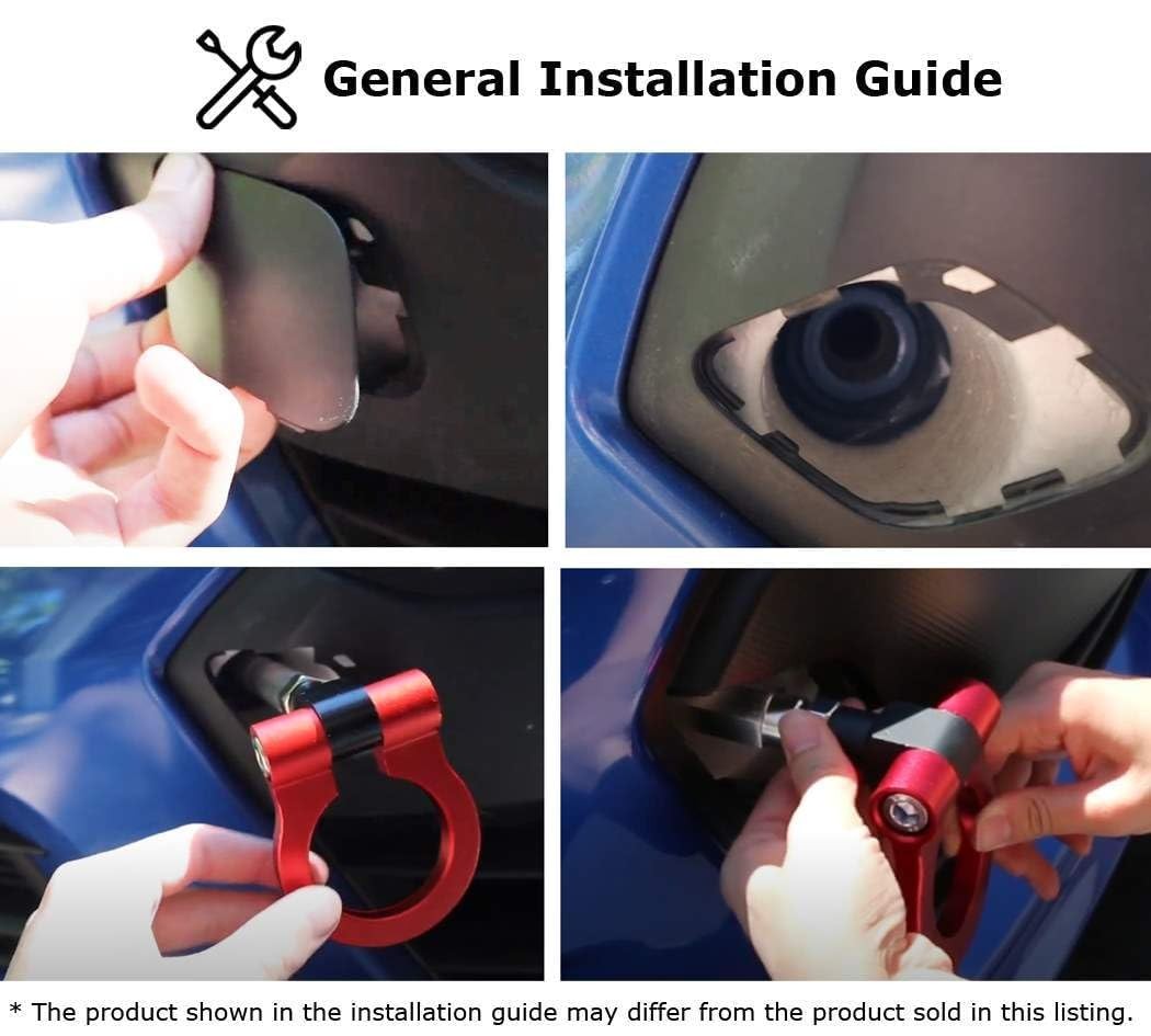 JDM Red Track Racing Style Tow Hook For Toyota 2018+ CHR, 19+ Corolla Hatchback
