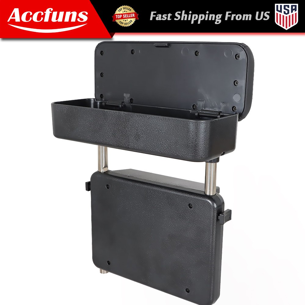 Universal Car Center Console Storage Armrest Box Organizer Elbow Support Black