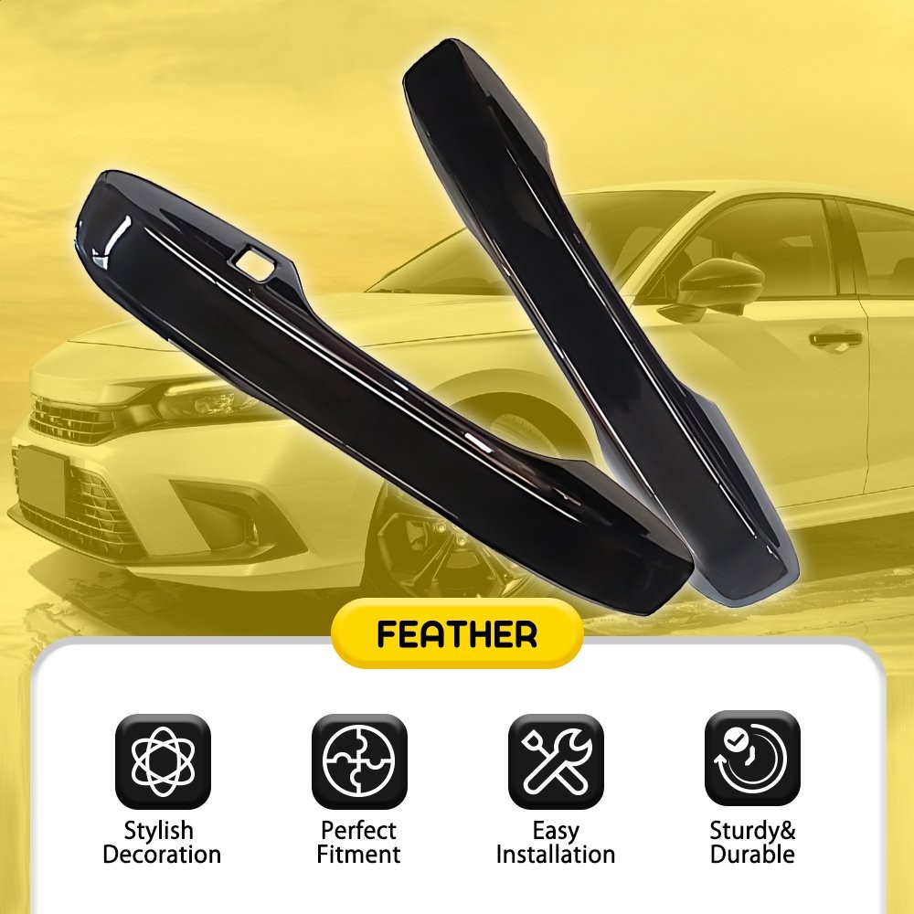 For Honda Accord 2023-2025 GLOSS BLACK Door Handle Covers WITH Front Smartkey US