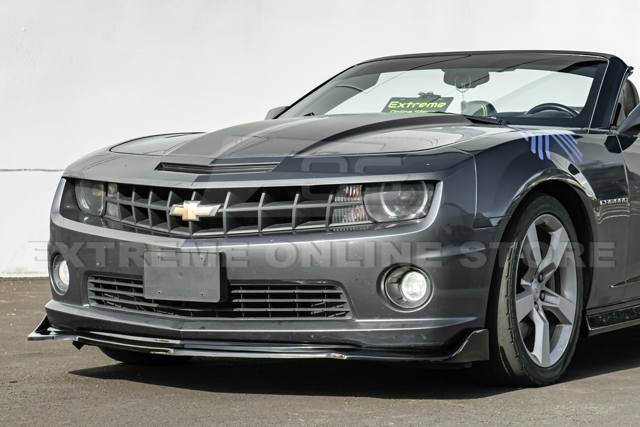 For 10-13 Camaro SS | ZL1 PAINTED GLOSSY BLACK Front Lip Splitter & Side Skirts