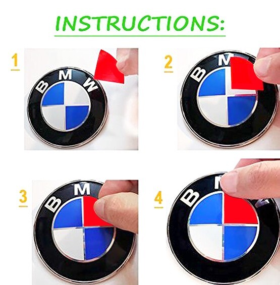 Matte Black Sticker for BMW Emblem Vinyl Wrap Overlay Decal Roundel Badge Logo