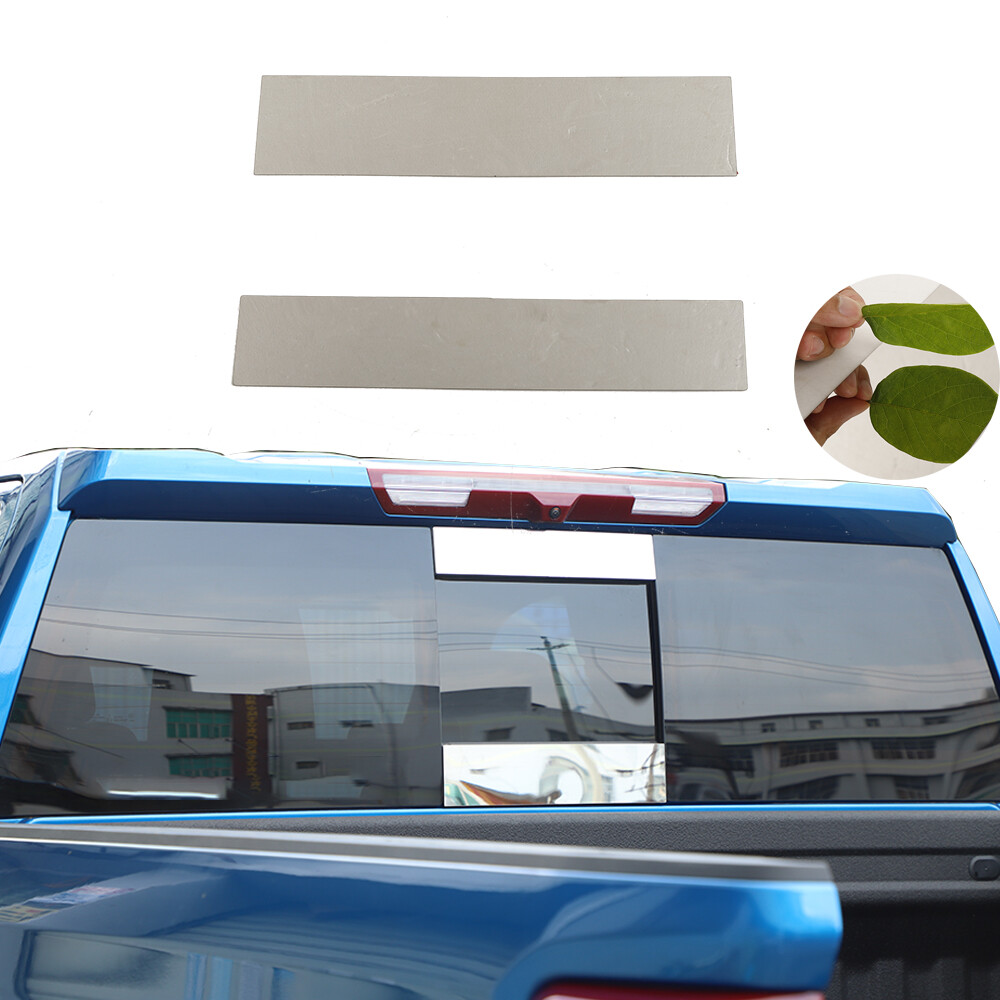Rear Middle Window Center Sliding Cover Trim For Silverado/GMC Sierra 19+ Chrome