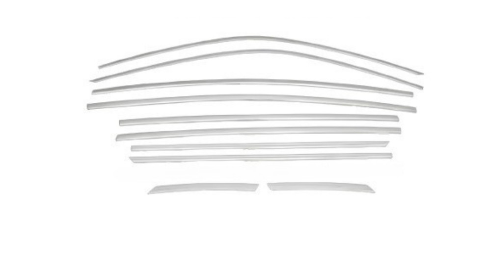 Window Molding Trim Full Set Chrome Cover For Stonic 2018+ 10 PCS S.STEEL