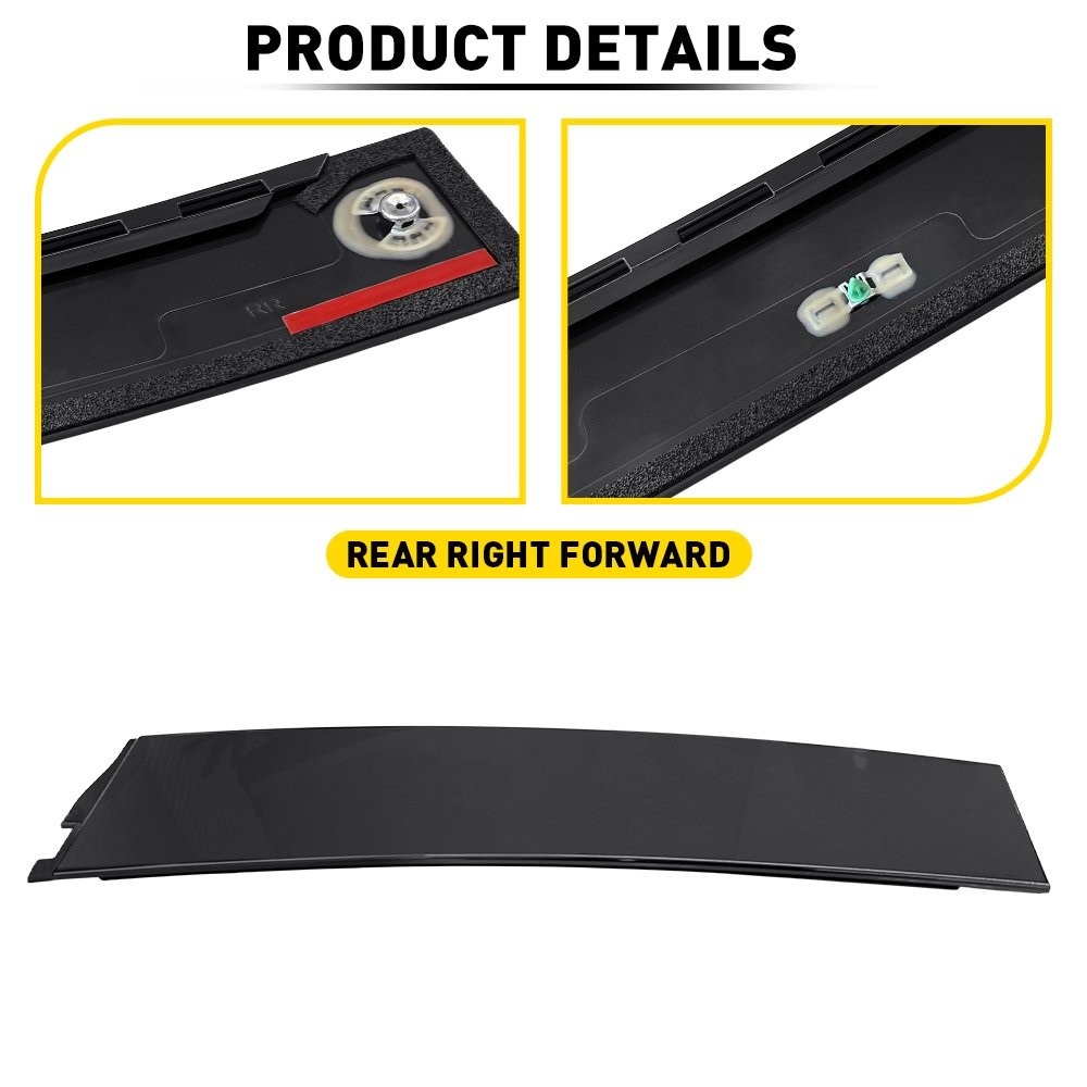 For Chevy Suburban 15-20 Window Door Trim Pillar Post Molding Rear RH Rearward