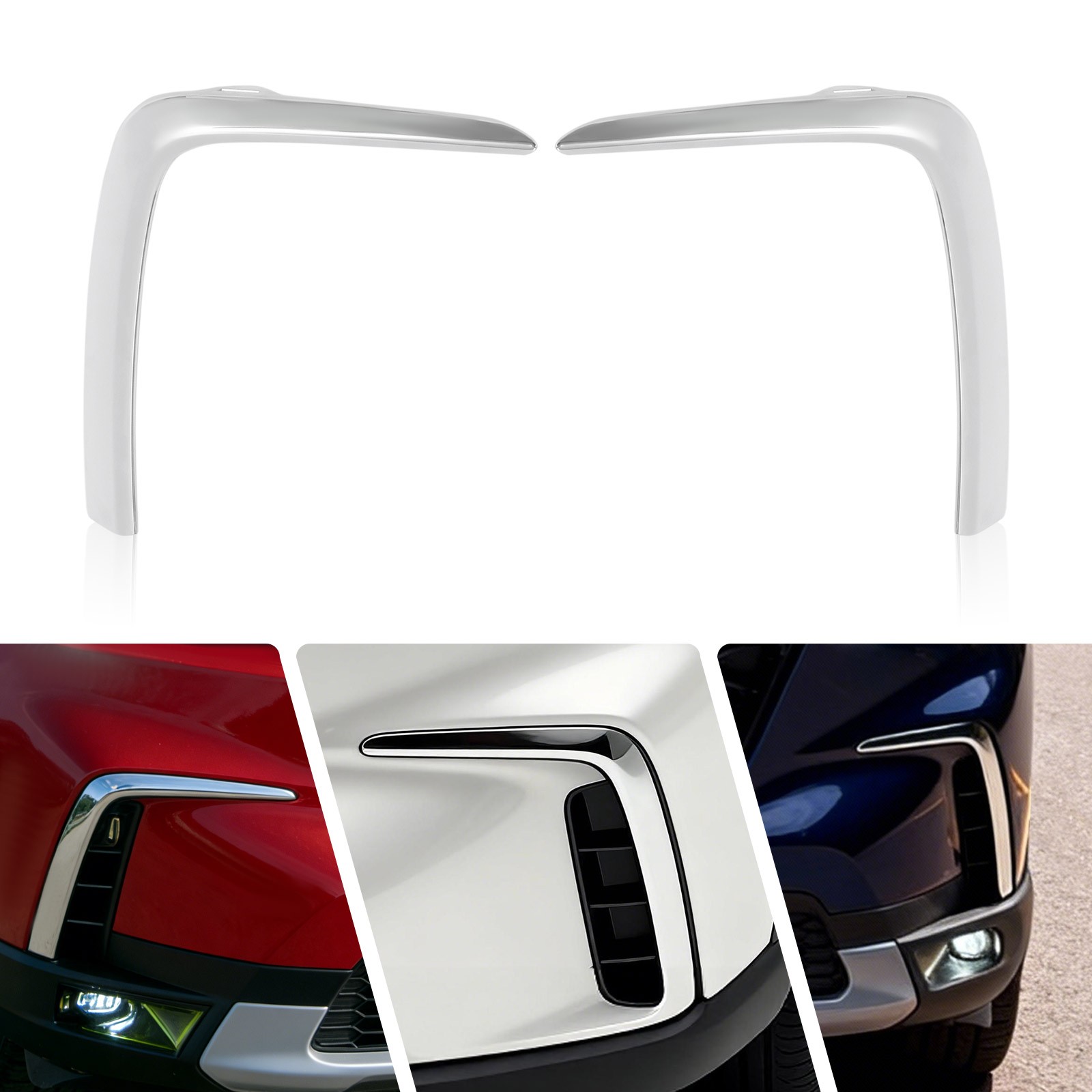 Left And Right Front Bumper Trim Molding, Bumper Trim For 2019-2022 Honda Pilot