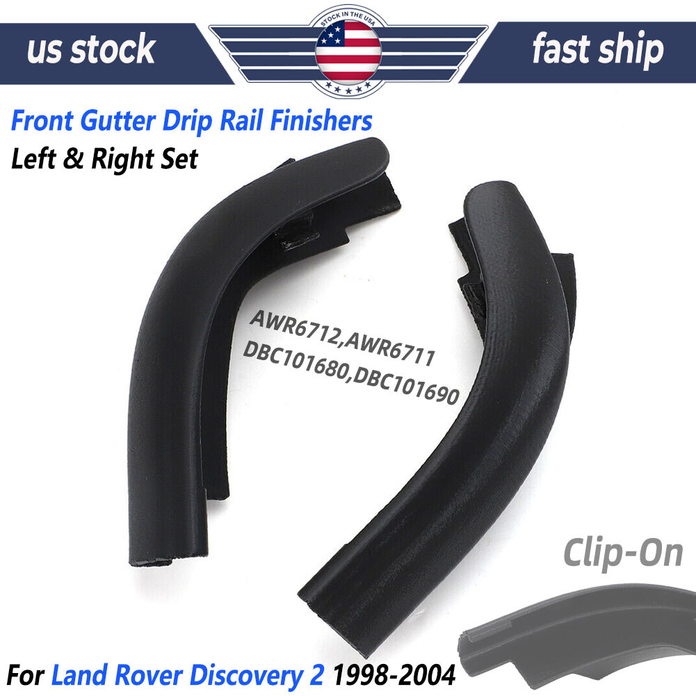 For Land Rover Discovery 2 Front Gutter Drip Rail Finishers | Left and Right Set