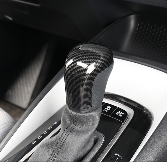 ABS Carbon fiber look Gear Shift Knob Cover Trim For Toyota Corolla 2019-2023