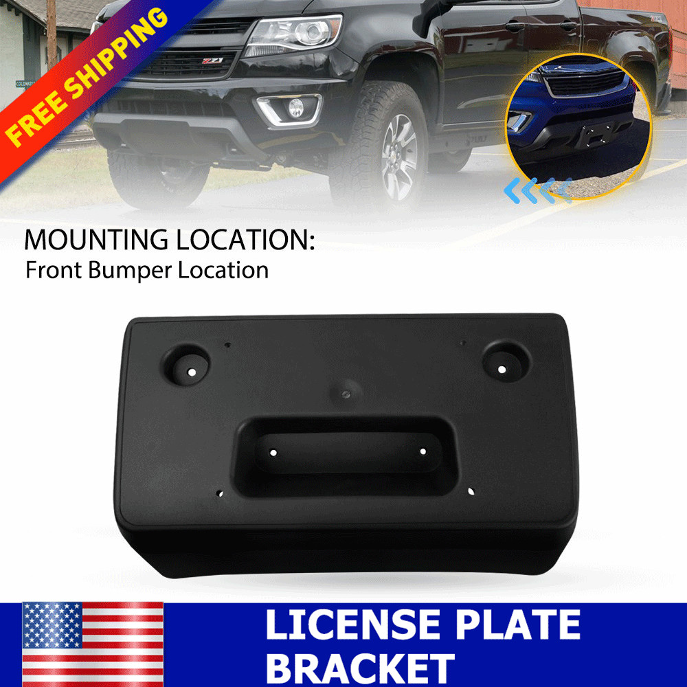 For Chevrolet Colorado 2015-2020 Black Front License Plate Tag Holder Bracket US