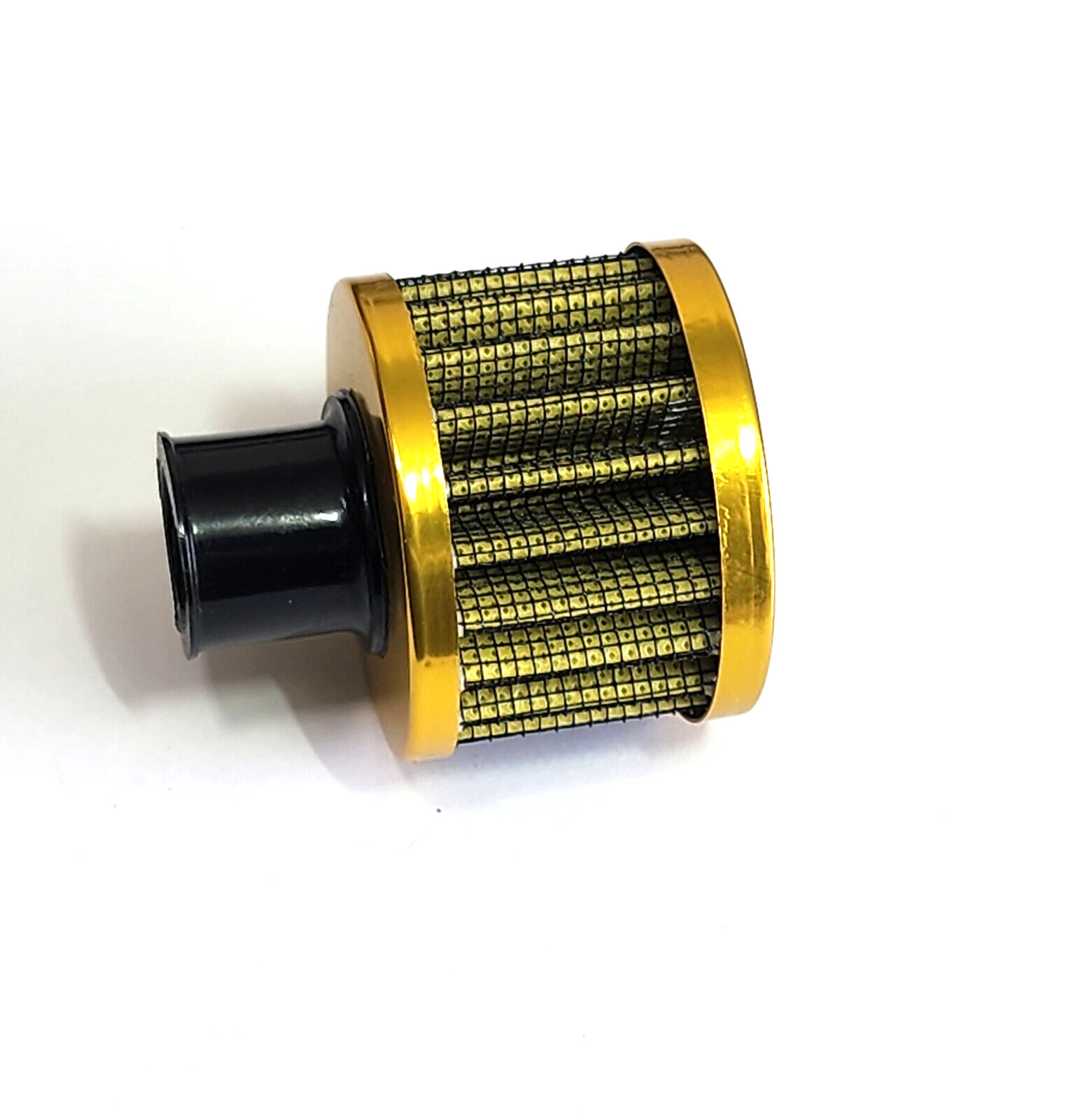 4G63T GOLD MINI 12MM AIR BREATHER FILTER FOR 01 -05 LANCER EVOLUCTION + EMBLEM