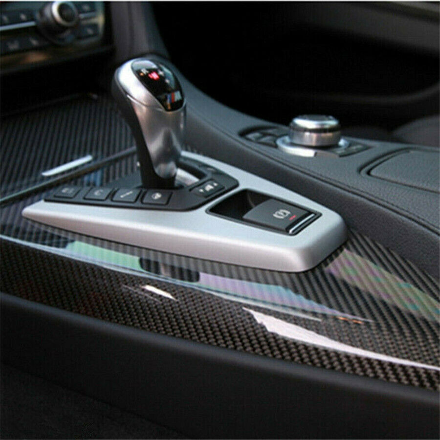 30*152cm 5D Ultra Shiny Glossy Black Carbon Fiber Vinyl Wrap Sticker Decal Film