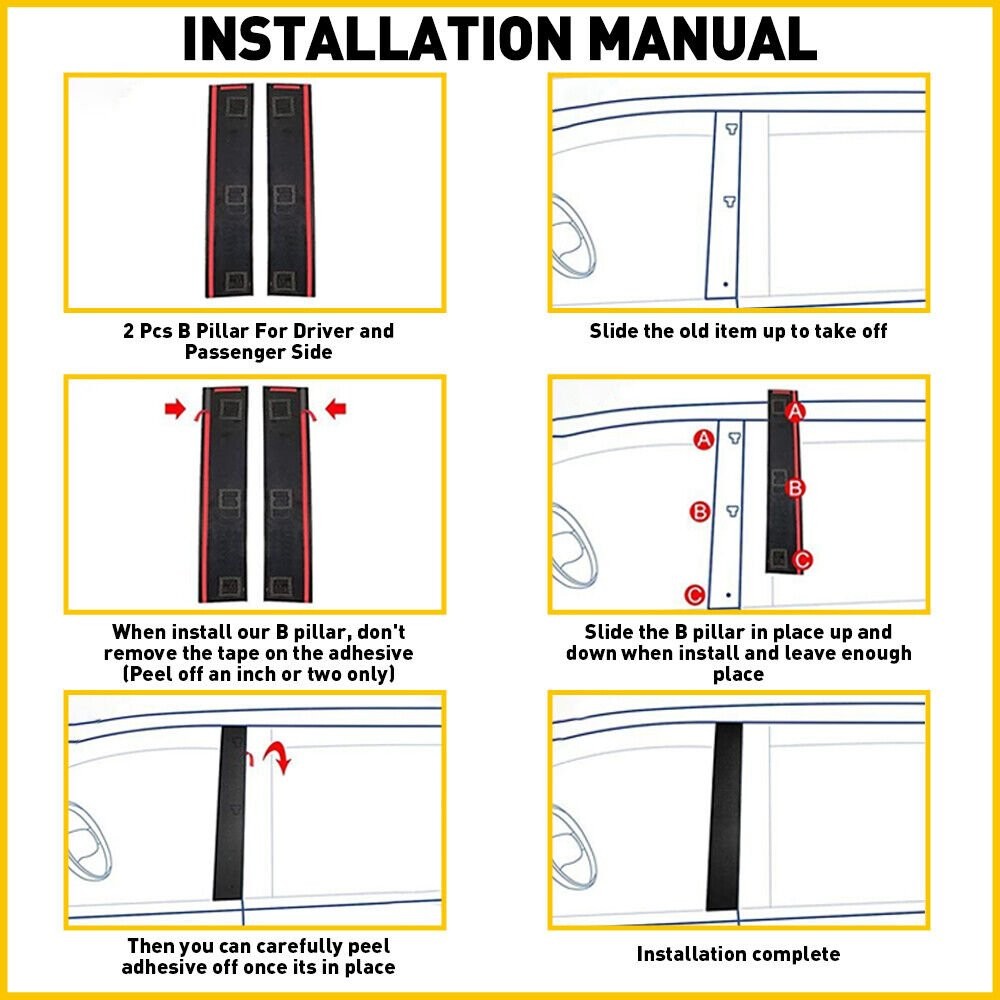 B Pillar Front Passenger Door Applique Fit For Dodge Grand Caravan Town&Country