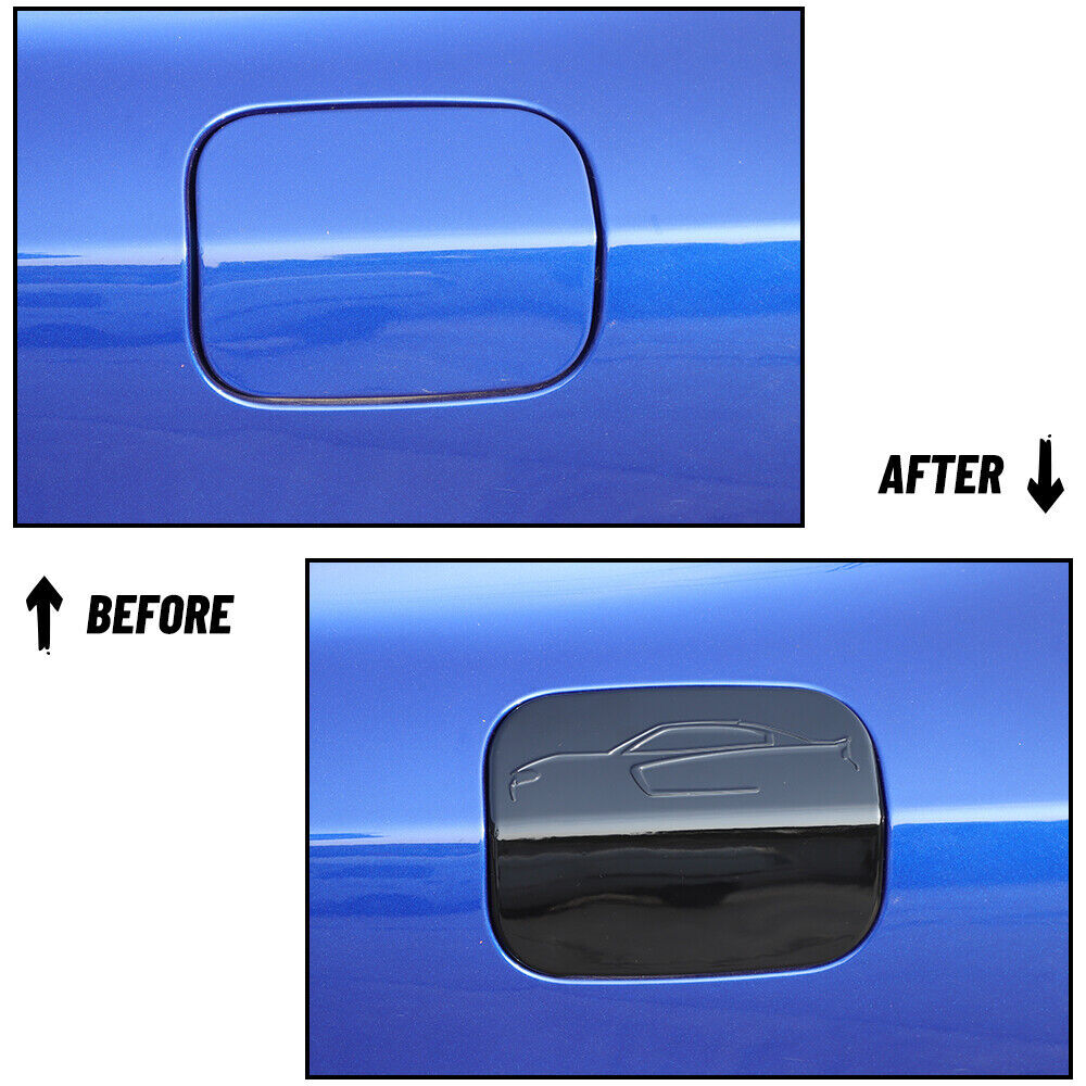 Black Car Door Fuel Filler Tank Gas Cap Decor Cover Trim For Dodge Charger 2011+