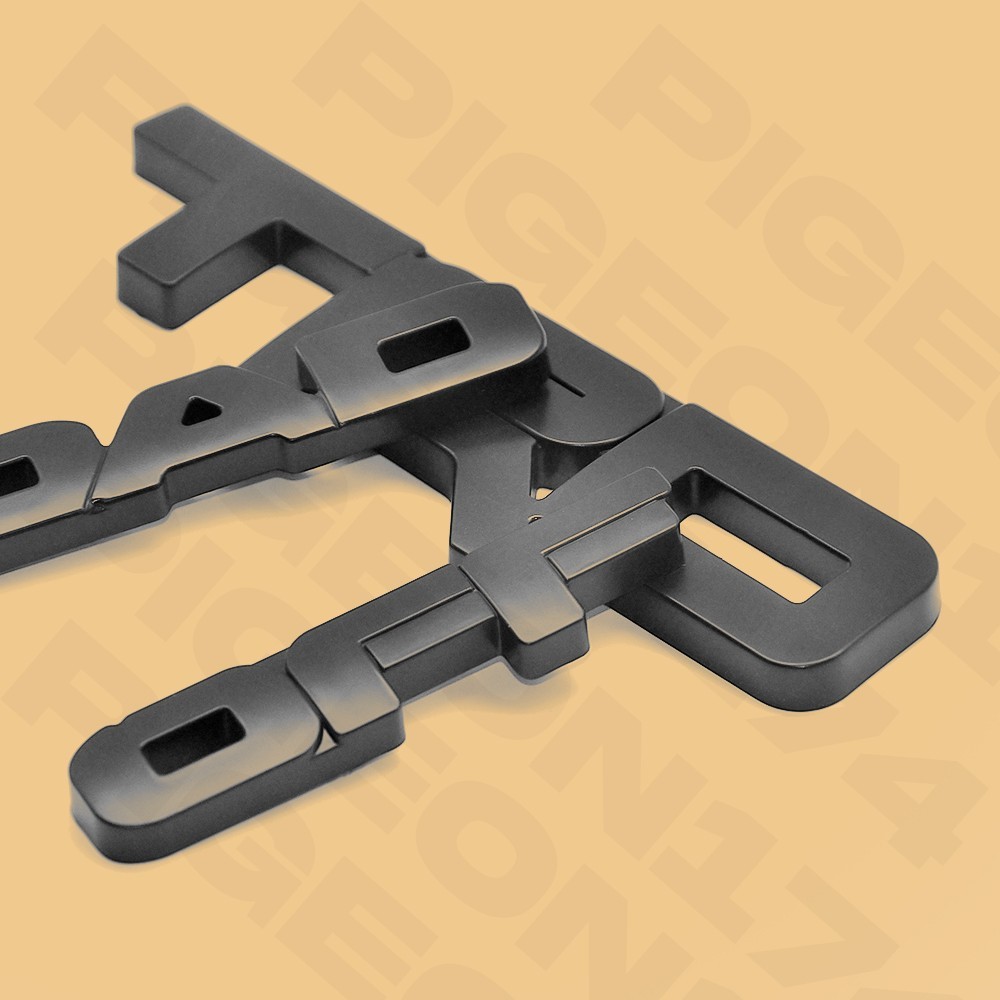 2PCS For 4RUNNER OFF ROAD BLACK EMBLEM LEFT RIGHT SIDE BADGE OVERLAY NAMEPLATE