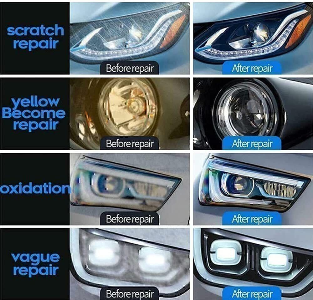 9H Repair Liquid Headlight Cover Len Restorer Polish Cleaner Car Accessories Tvd