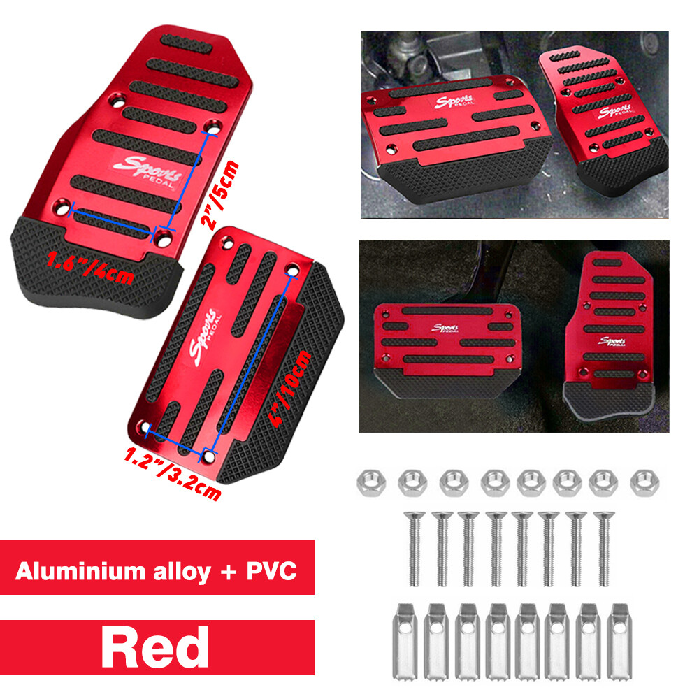 Universal Red Non-Slip Automatic Gas Brake Foot Pedal Pad Cover Car Auto Part US