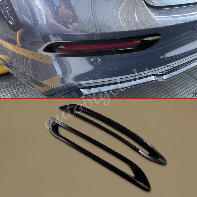 For Honda Accord 11 Gen 2023-2024 Black Rear Fog Light Cover Trims Accessories