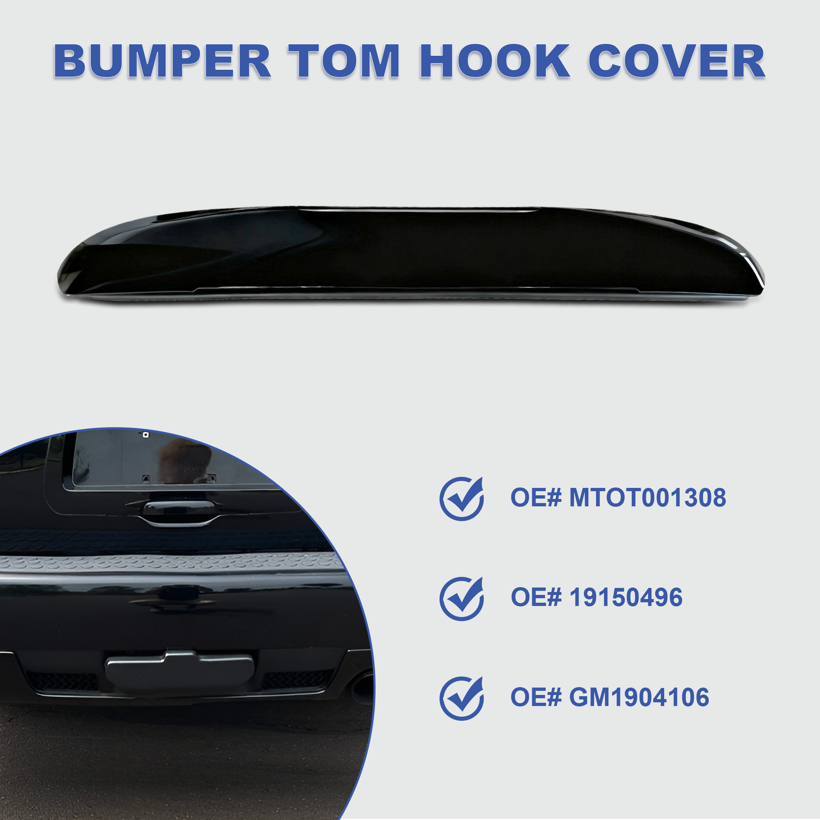 For 2002-09 Chevy Trailblazer New Upper Tailgate Molding 19150496 GM1904106