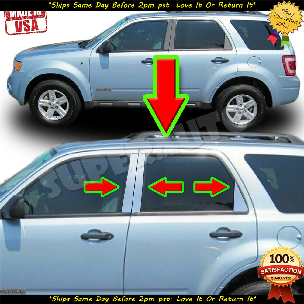 Escape Chrome Door Pillar+Mirror+Handle Cover Trim Set Kit