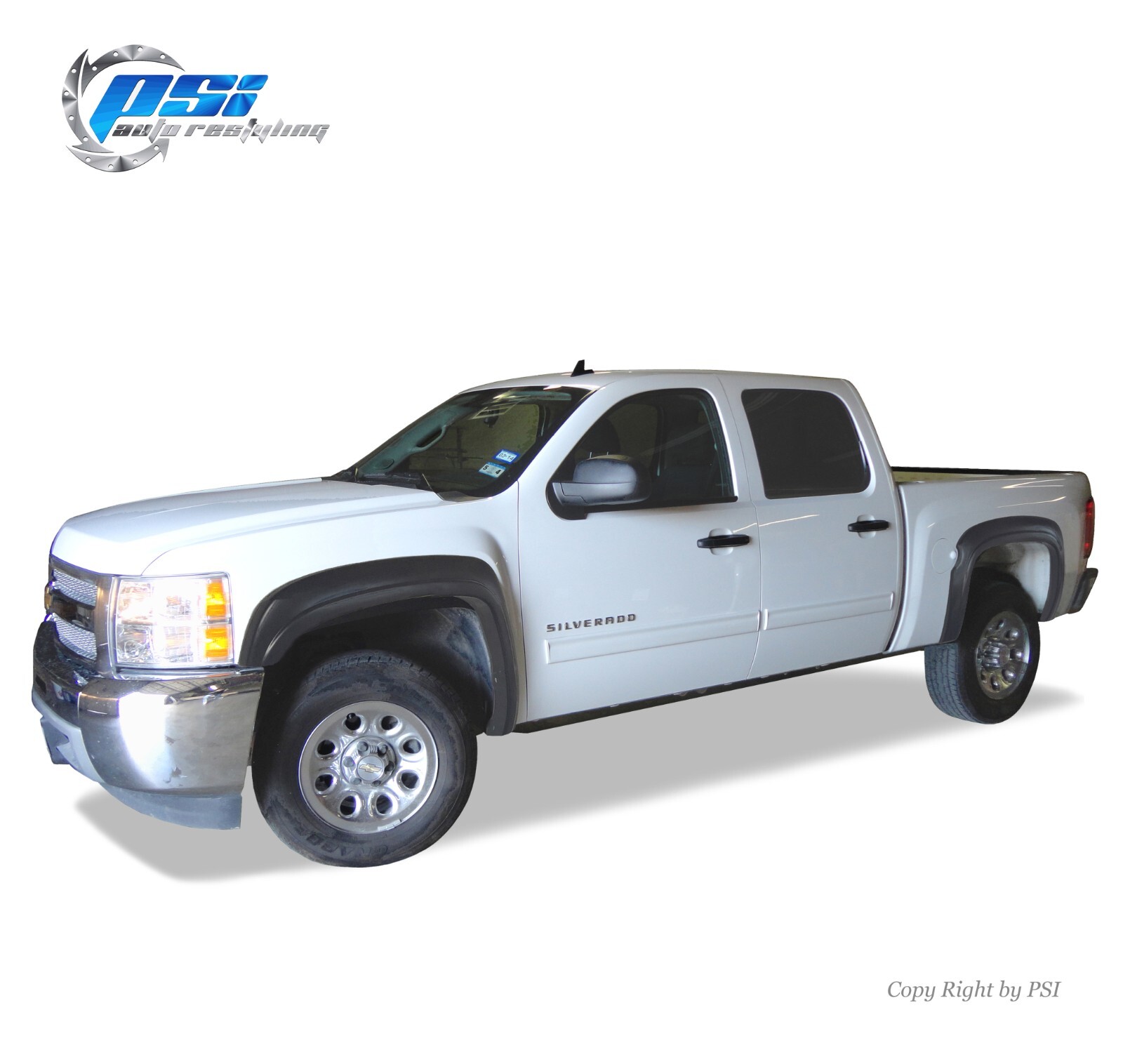 OE Style Fender Flares Fits Chevrolet Silverado 1500 07-13 5’8″ Only ; Paintable