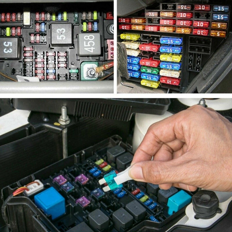 220Pcs Car Blade Fuse Box Assortment Fuses Set for Truck RV Boat Motorcycle ATV