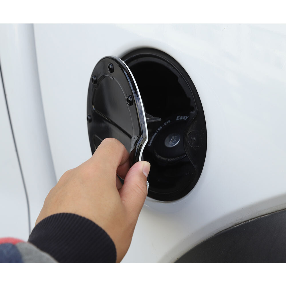 ABS Black Gas Cap Fuel Filler Door Cover Trim for Ford F150 2009 2010 2012 2013