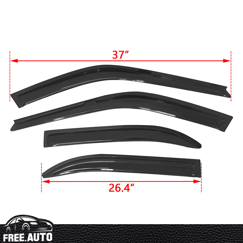 Fits 90-93 Honda Accord Slim Style Acrylic Window Visors 4Pc