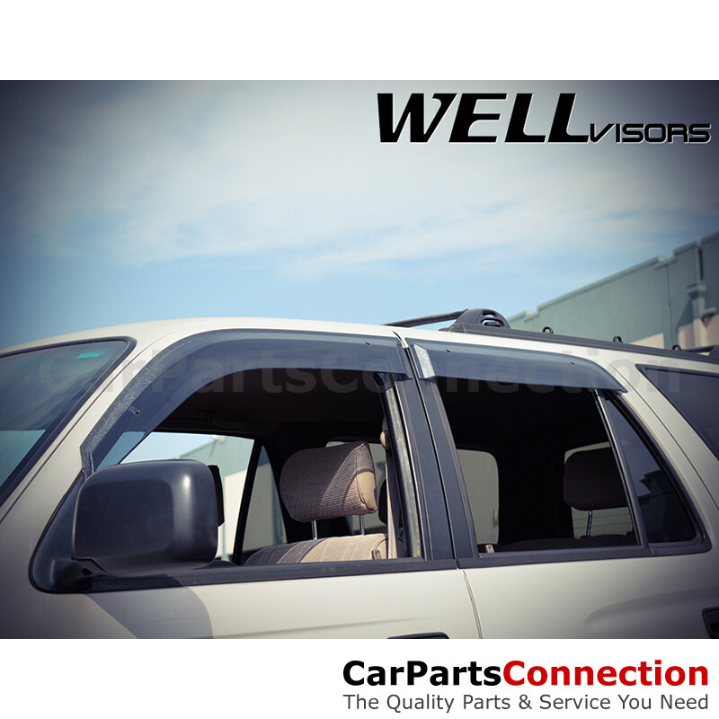 WellVisors Window Visors 96-02 For Toyota 4Runner Side Deflectors Clip-on