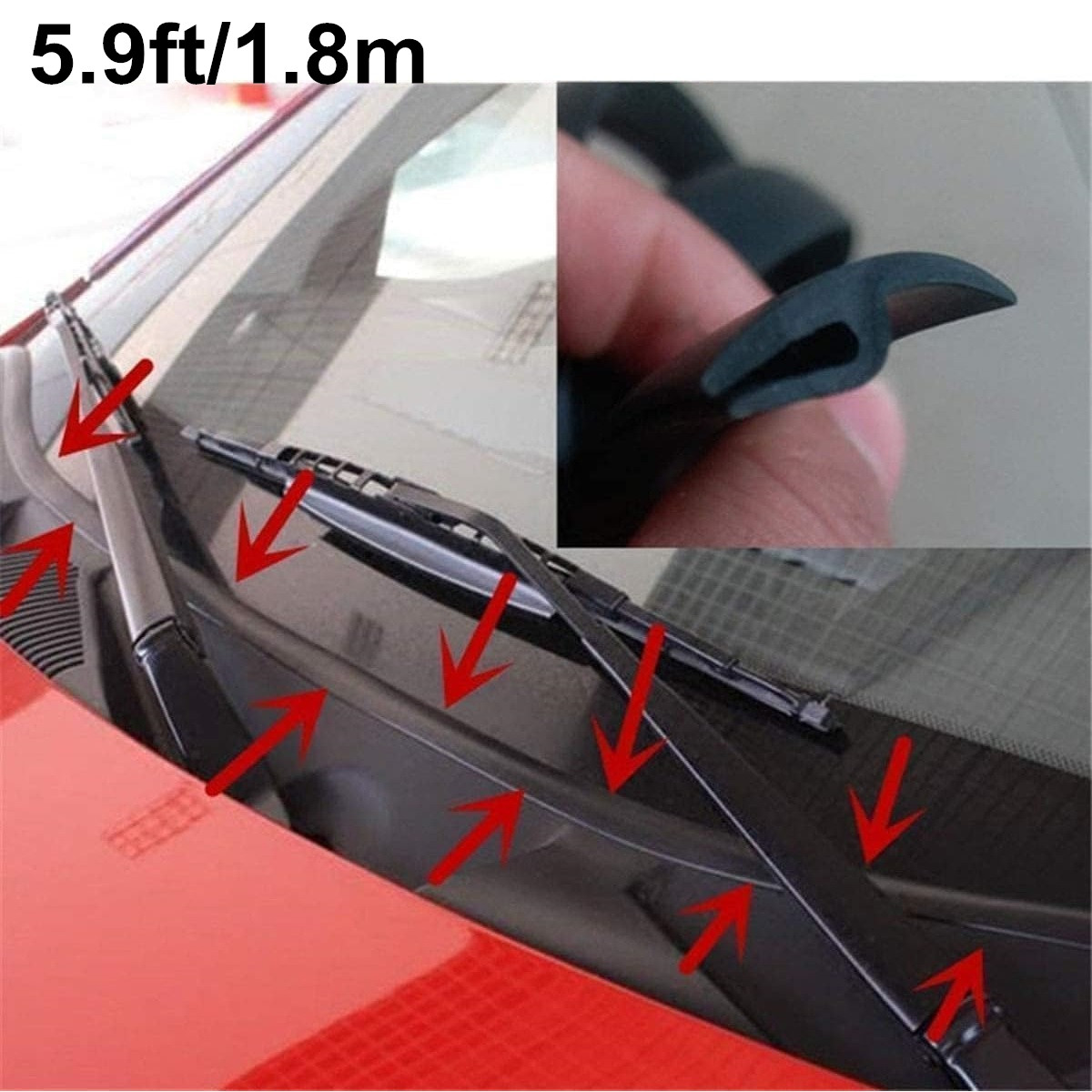5.9 ft For Chevy Rubber Car Front Windshield Panel Seal Strip Moulding Trim
