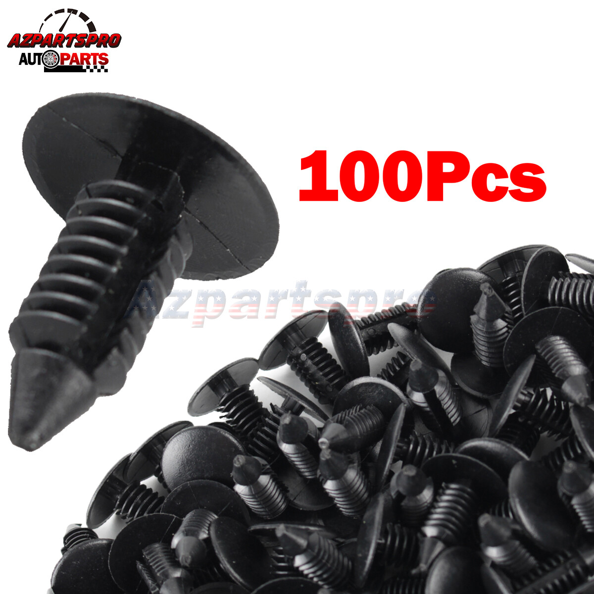 100X 8mm Hole Bumper Clips Auto Car Plastic Rivets Fastener Fender Push Pin HOT