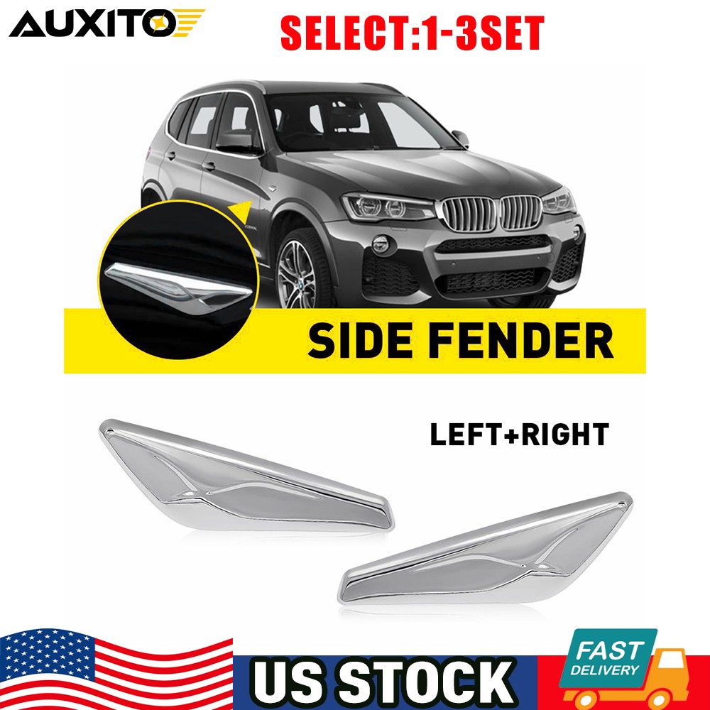 Fender Emblem Moulding Chrome LH RH Side For BMW X3 F25 X4 F26 2015 2016 2017 SL