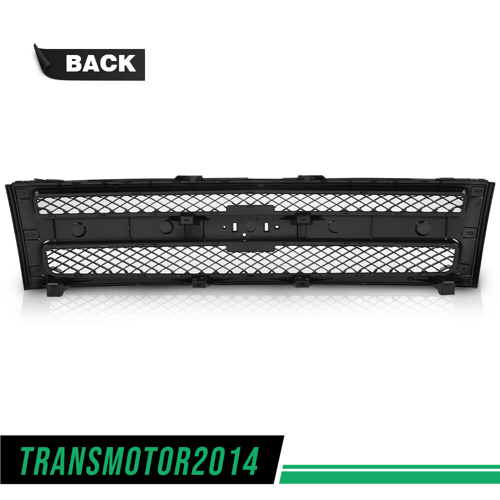 Front Bumper Grille Fit For 07-13 Chevrolet Silverado 1500 w/ Black Insert New