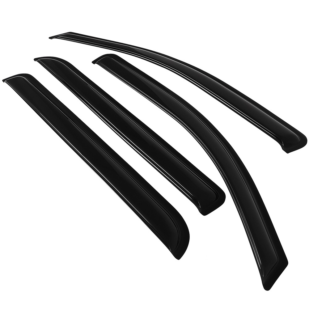 Window Visor Vent Shade For 14-20 Silverado/Sierra Crew Cab Wind Sun Rain Guard