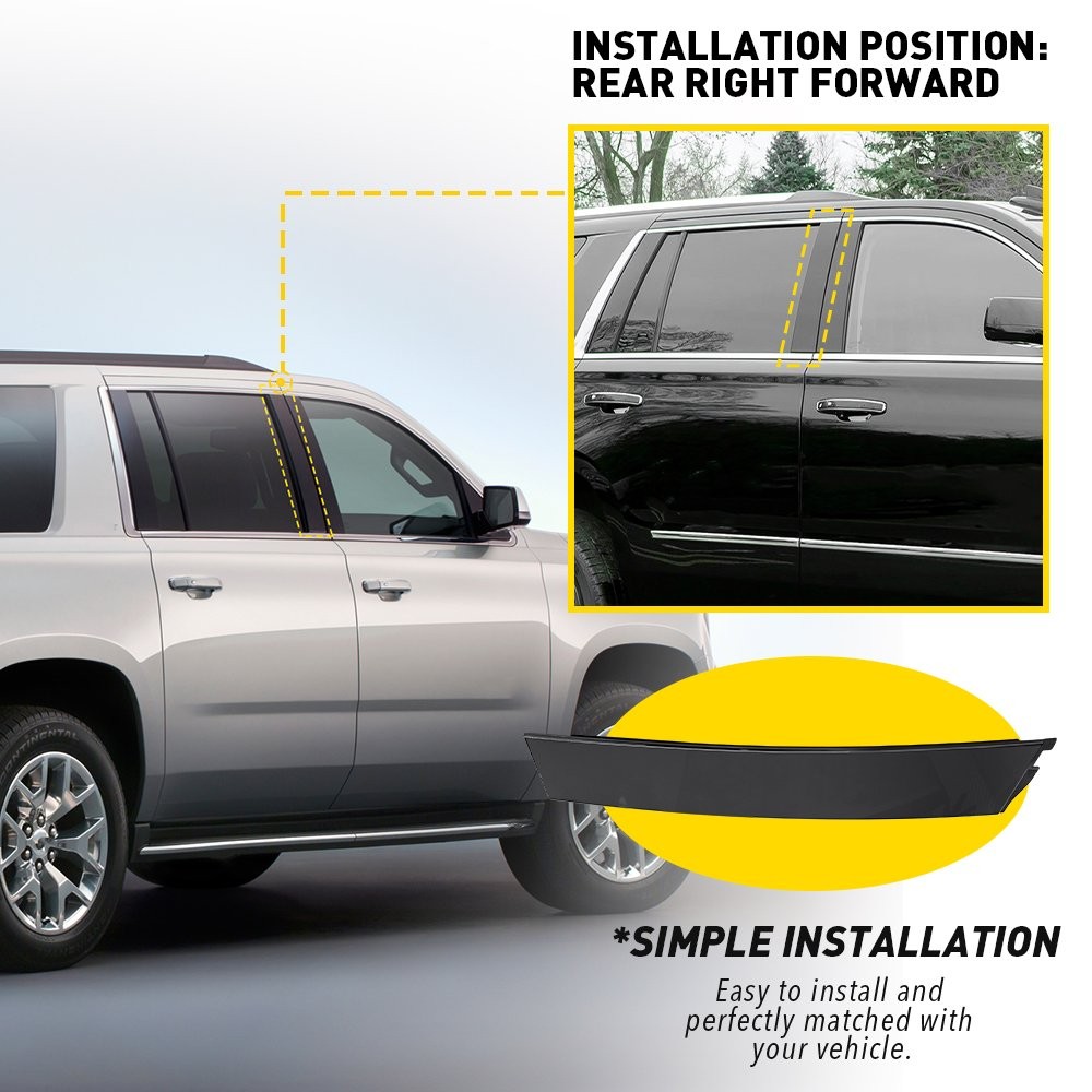 926-244 Rear Right Forward Door Applique Molding for Yukon Tahoe Escalade