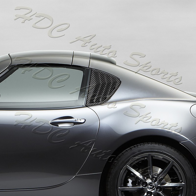 For 2017-2024 Mazda MX-5 Miata Carbon Look Side Window Louvers Scoop Cover Vent