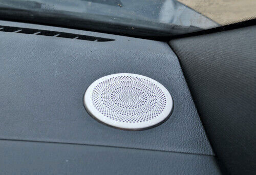 2PCS Silver Steel Frame Cover Trim For Ford Escape Kuga 20-21 Dashboard Speaker