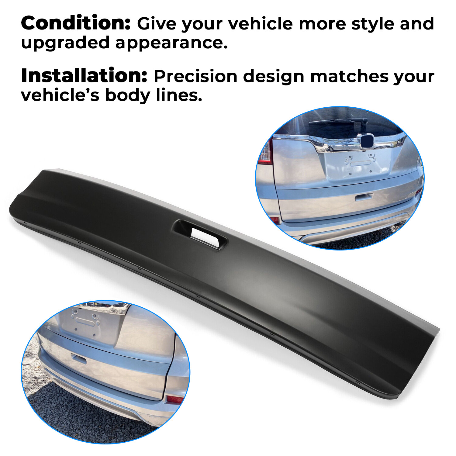 New Lower Tailgate Molding Trim Direct Replacement For 2015-2016 Honda CR-V
