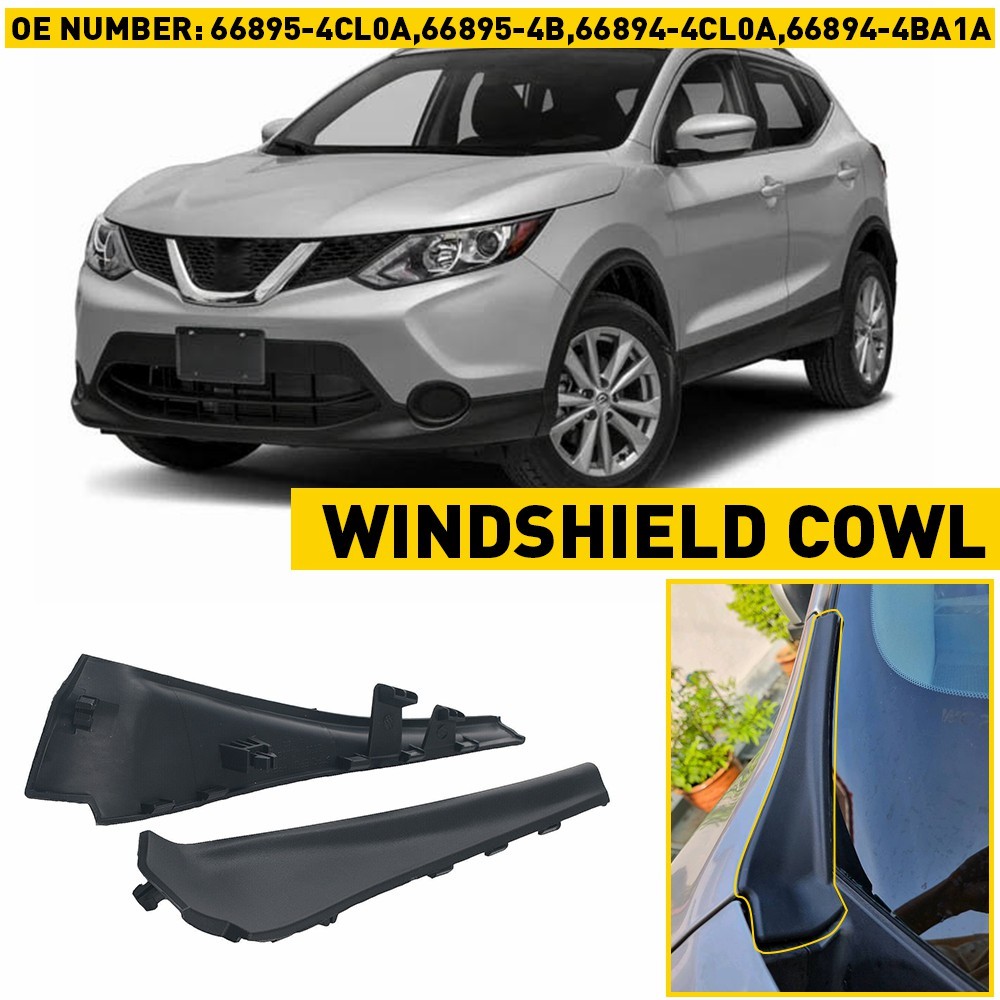 Pair Front Windshield Wiper Cowl Trim Replacement For Nissan Rogue 2014-2020 L+R