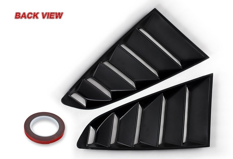 For Ford Mustang 1/4 Quarter Carbon Style Side Window Louver Scoop Cover Vent