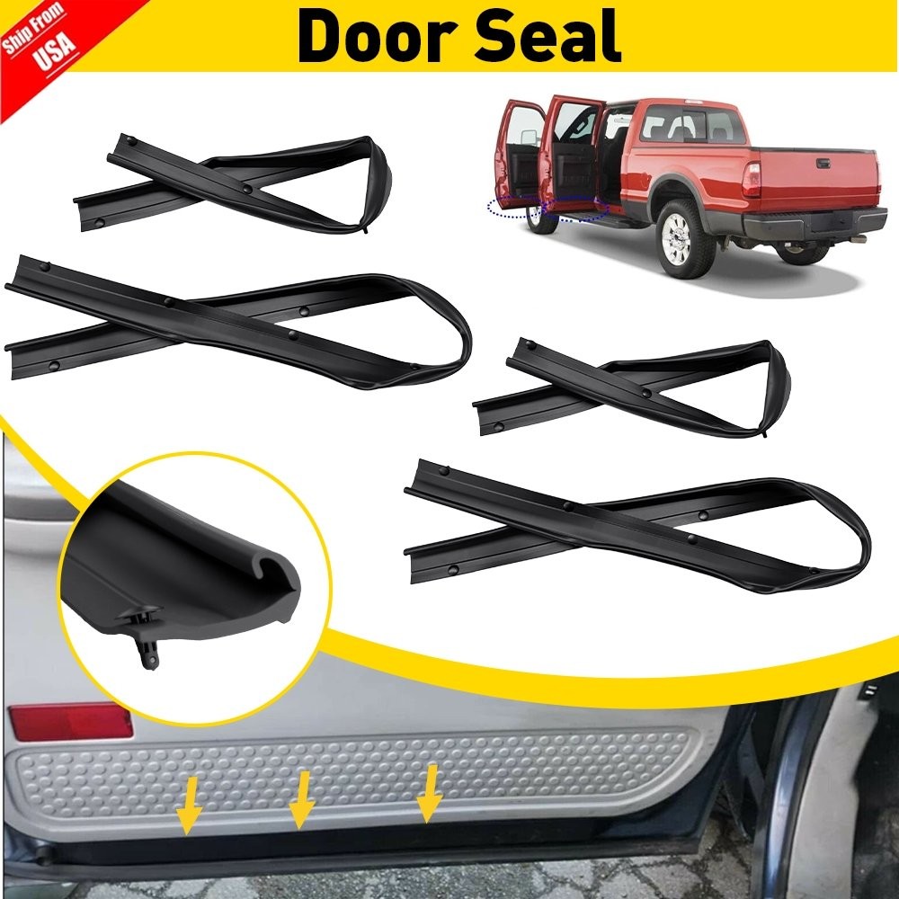 Front&Rear Lower Door Weather Strip Seal Kit Fit Ford F250 F350 F450 Crew Cab US