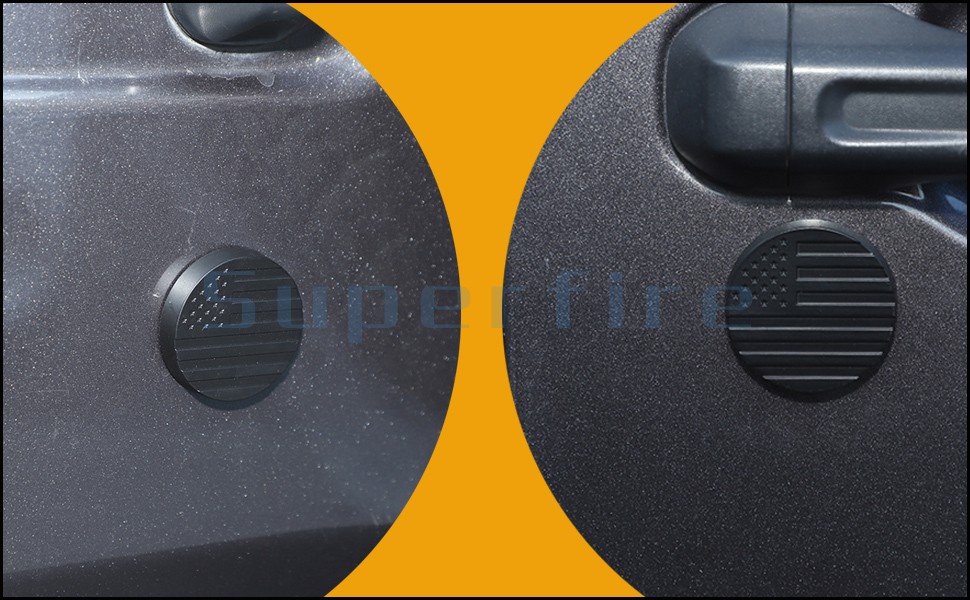 Flag Door Key Hole Keyhole Cover Cap Trim fit for Jeep Wrangler TJ JK JL JT 97+