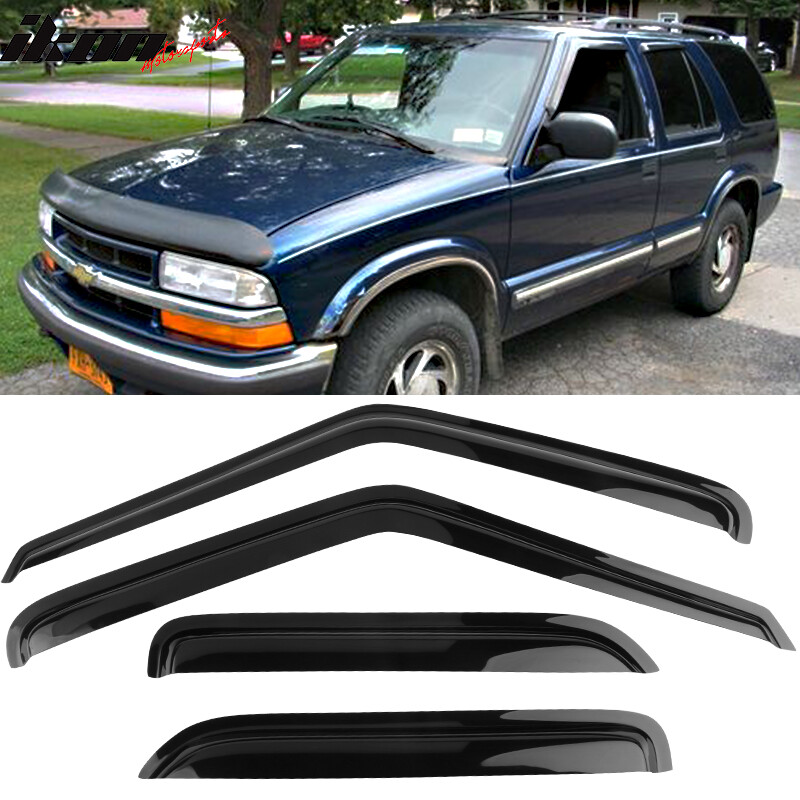 Fits 95-05 GMC Sonoma Jimmy Chevy S10 Blazer Bravada Acrylic Window Visors 4Pc