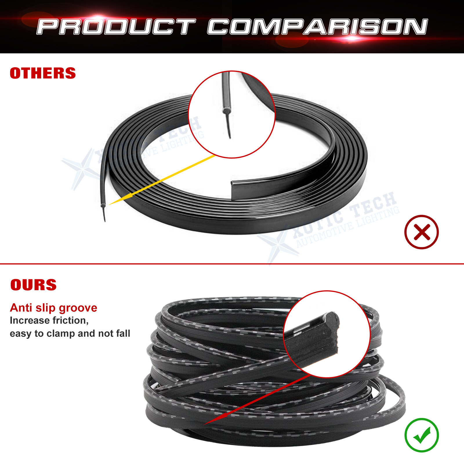 Carbon Fiber Style Car Interior Door Gap Accessories Insert Trim Line w/ Tool 5M