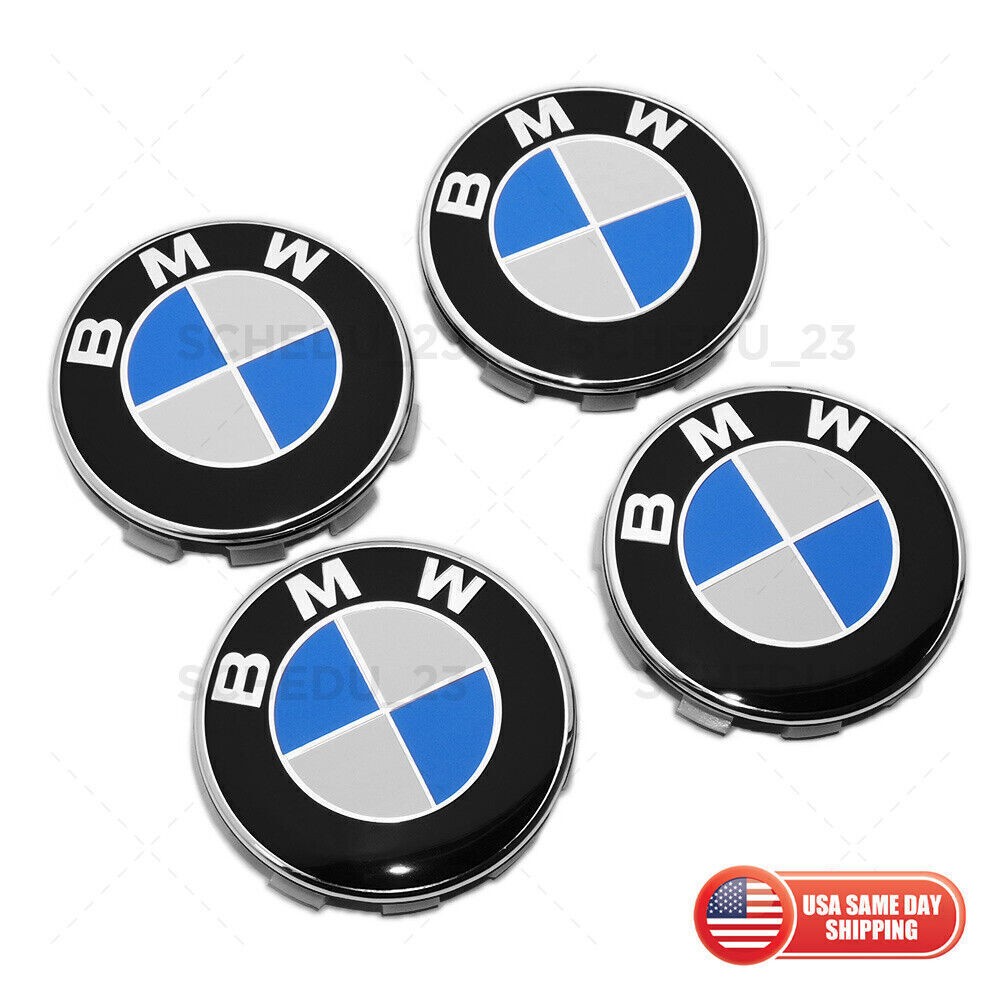 4pcs 1992-2021 Wheel Center Cap with BMW Roundel Emblem 68mm 36-13-6-783-536