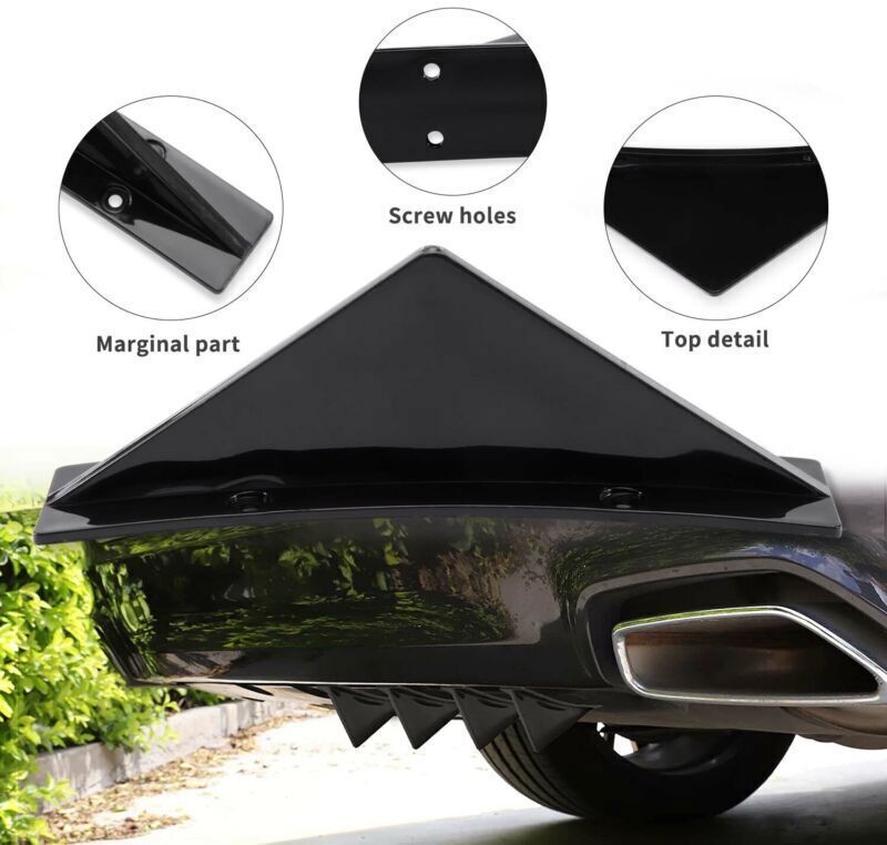 For Mini Cooper Clubman Paceman Countryman Rear Bumper Lip Diffuser 4 shark Fin