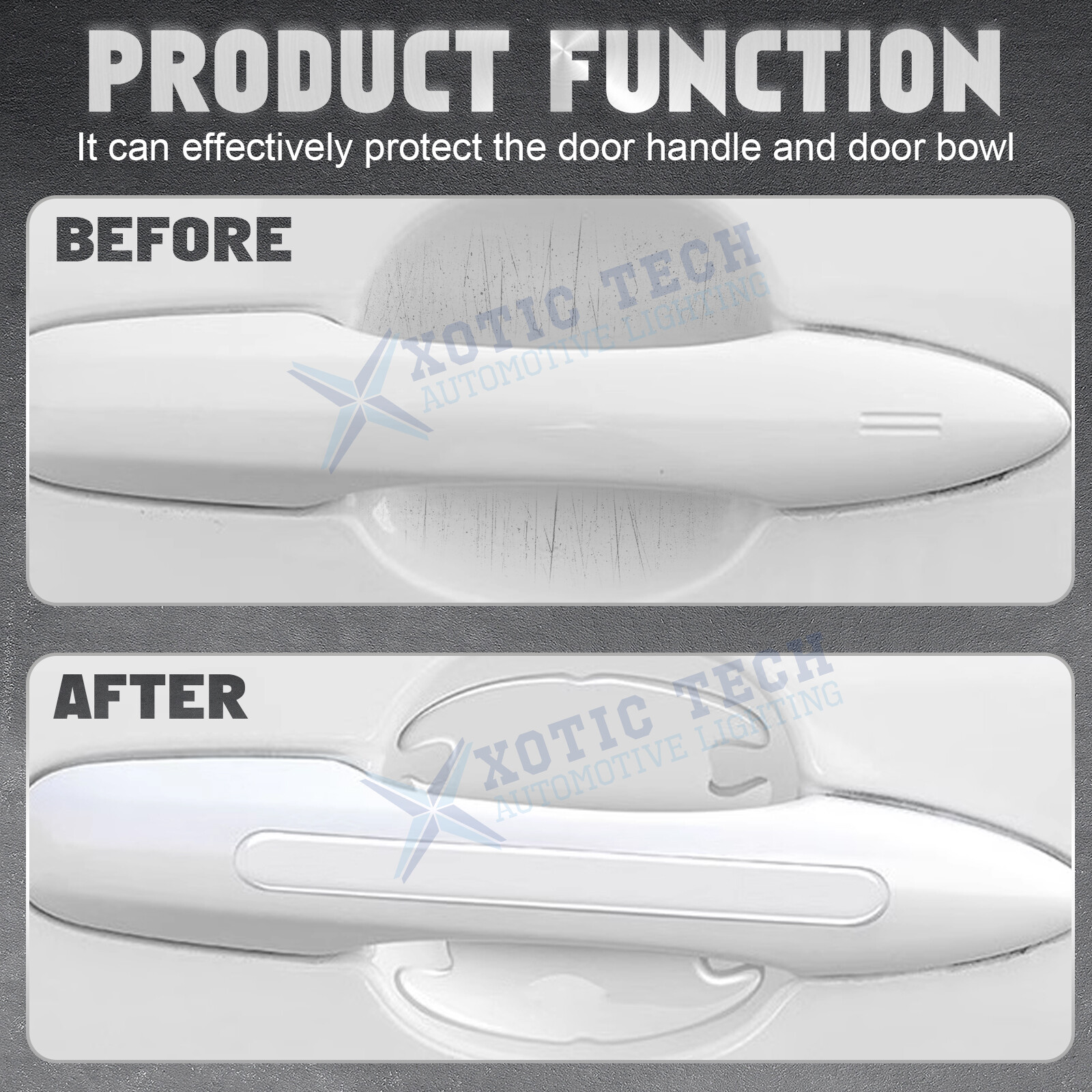 Anti-Scratch Transparent Car Door Handle Bowl Guard Protector Wrap Stickers Kit