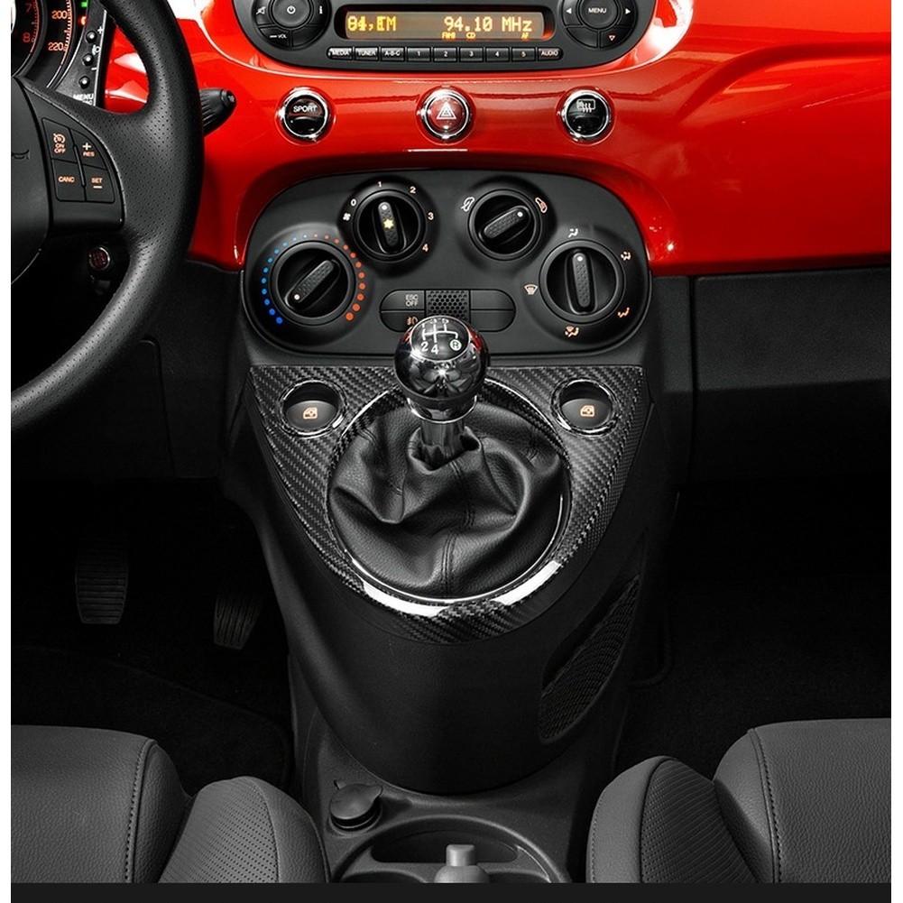 Lightweight Carbon Fiber Gear Shift Cover for Fiat 500 and For Abarth 595 695