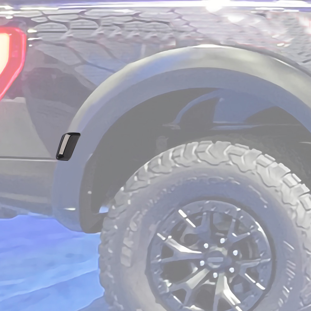 Smoked Black For Ford F150 Raptor 21+ Side Marker Wheel Eyebrow Light Cover Trim