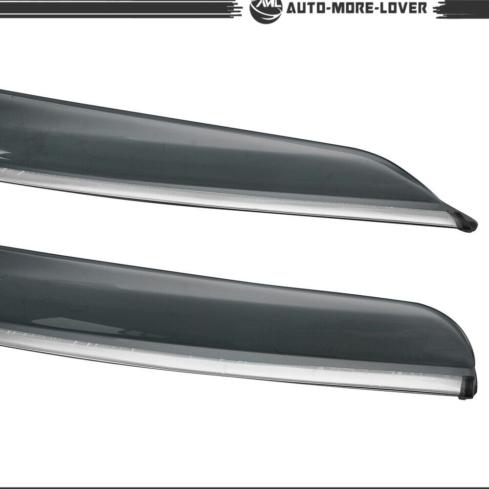Window Visor Vent Sun Rain Wind Guard Shade Chrome For Acura TL 2009-2014 4PCS