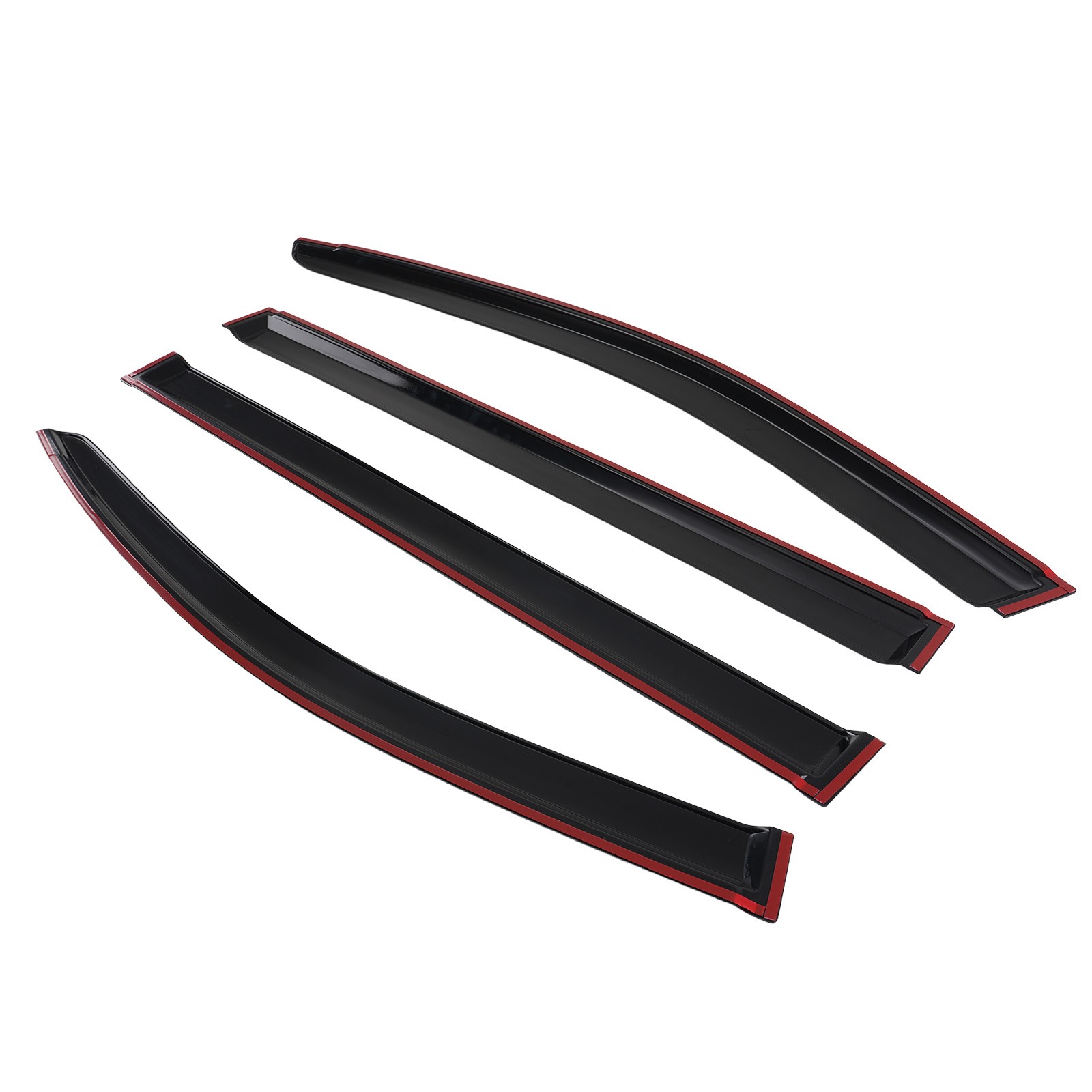 Rain Guards Wind Deflectors for Dodge Grand Caravan 2008-2020 Black 2.5mm